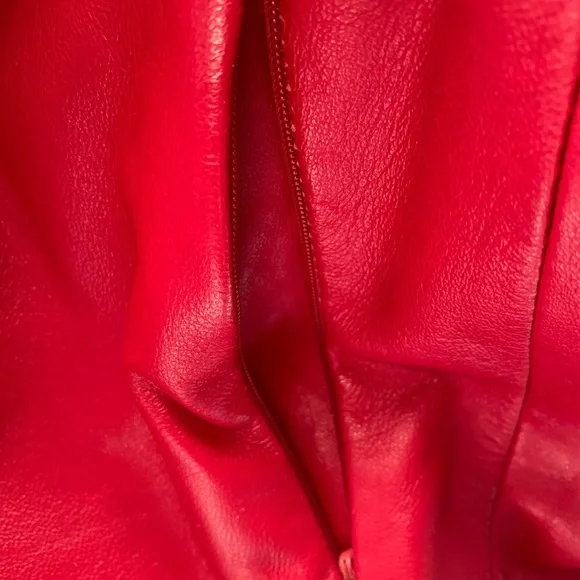 Brandon Thomas leather jacket, red, size L - Picture 2 of 7